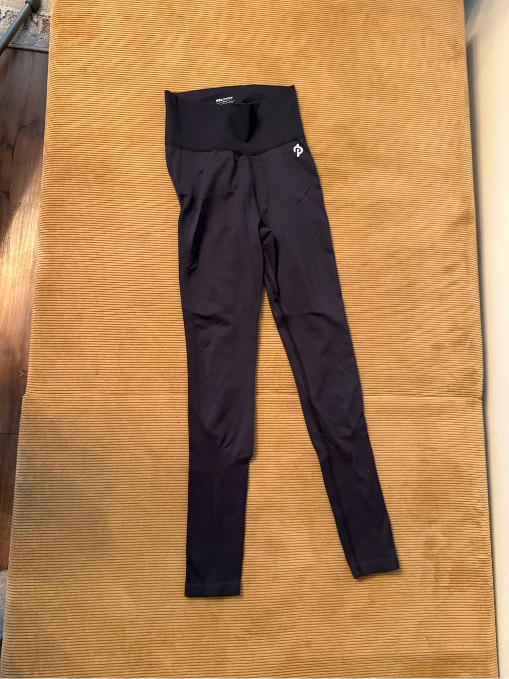 Peloton Black Ribbed High-Waist Leggings
